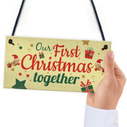 Red Ocean Couples First Christmas Together Plaque Christmas Xmas Tree Decoration Xmas Gift Mr And Mrs - thumbnail 6