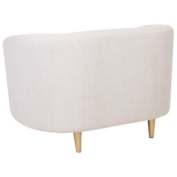Beliani Living Room Set 3 Seater Loen Fabric Light Beige - thumbnail 7