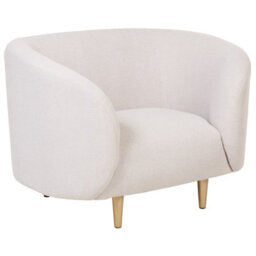 Beliani Living Room Set 3 Seater Loen Fabric Light Beige - thumbnail 5