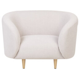 Beliani Living Room Set 3 Seater Loen Fabric Light Beige - thumbnail 6