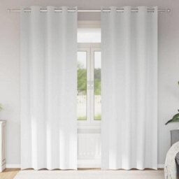 Berkfield Curtains With Curtains 2 Pcs Pure White 260 X 140 Cm Polyester