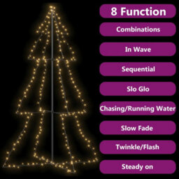 Walplus Christmas Cone Tree 240 Leds Indoor And Outdoor 118X180 Cm - thumbnail 4