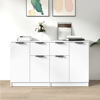 Berkfield Sideboards 2 Pcs White 60X30X70 Cm Engineered Wood - image 1