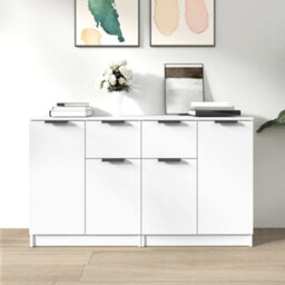 Berkfield Sideboards 2 Pcs White 60X30X70 Cm Engineered Wood - thumbnail 1