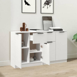 Berkfield Sideboards 2 Pcs White 60X30X70 Cm Engineered Wood - thumbnail 3