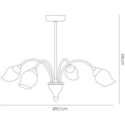 Luminosa Lighting Luminosa Rimini Pendant 4 Light G9 Satin Chrome - thumbnail 3
