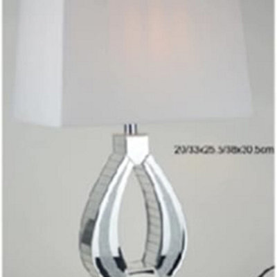 Biznest Eternity Oval Crystal Encased Table Lamp, Home Decorative, Living Room, Bedroom
