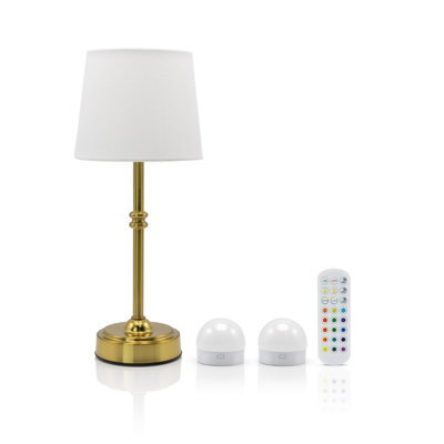 Auraglow Omniance Siena Rechargeable Wireless Table Lamp With Remote - 1 Lamp, 2 Light Sources, 1 Remote - image 1