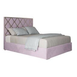 Tammy Upholstered Soft Velvet Metal Pink Bed Frame - thumbnail 5