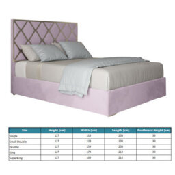 Tammy Upholstered Soft Velvet Metal Pink Bed Frame - thumbnail 4