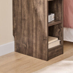 Sobuy Fbt111-Sn Slim Bedside Table Bedside Cabinet Narrow Side Table Nightstand With Drawer And 2 Shelves,neutral - thumbnail 9