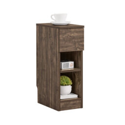 Sobuy Fbt111-Sn Slim Bedside Table Bedside Cabinet Narrow Side Table Nightstand With Drawer And 2 Shelves,neutral - thumbnail 1
