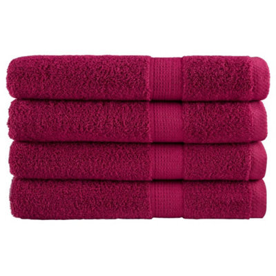 Berkfield Premium Sauna Towels Solund 4Pcs Bordeaux 80X200Cm 600Gsm - image 1