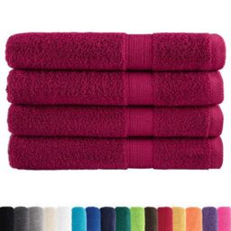 Berkfield Premium Sauna Towels Solund 4Pcs Bordeaux 80X200Cm 600Gsm - thumbnail 2