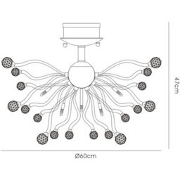 Luminosa Lighting Luminosa Tizio Ceiling 10 Light G4 French Gold/crystal, Not Led/cfl Compatible - thumbnail 4