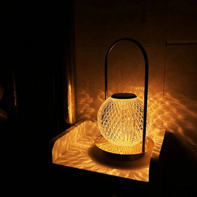 Wireless Table Lamp Rechargeable Portable Bedroom Bedside Touch Crystal Desk Lamp - image 1