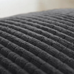 Deconovo Set Of 2 Corduroy Cushion Covers 50Cm X 50Cm, 20X20 Inches Grid Square Pillowcases For Sofa Chairs(Dark Grey, 2 Pieces) - thumbnail 4