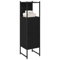 Walplus Bathroom Cabinet Black Oak 33 X 33 X 120.5 Cm Engineered Wood - thumbnail 3