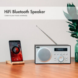 Mains Powered Dab/dab+/fm Radio, Dual Alarm Clock, Bluetooth Speaker With Subwoofer, Usb Mp3 Player, 3.5mm Aux In - August Mb420B - thumbnail 4