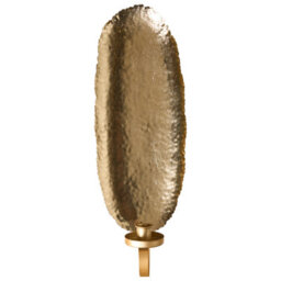 Beliani Set Of 2 Wall Candle Holders Feijo Metal 44 Cm Gold - thumbnail 4