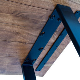 Wyld Haus Vouvant Live Edge Light Acacia Console Table With Black Metal Legs - thumbnail 5
