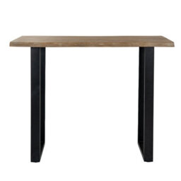 Wyld Haus Vouvant Live Edge Light Acacia Console Table With Black Metal Legs - thumbnail 2