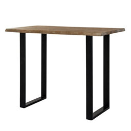 Wyld Haus Vouvant Live Edge Light Acacia Console Table With Black Metal Legs - thumbnail 3