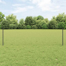 Berkfield Fence Posts 5 Pcs U-Channel Grey 60 Cm Steel - thumbnail 1