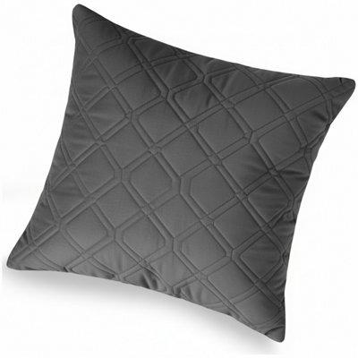 Ameha Grey Embossed Diamond Velvet Cushion Cover, 18X18 Inch, Anti Allergic, Breathable & Ultra Soft