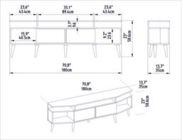 "Decorotika Denis Modern Tv Stand For Tv's Up To 71""" - thumbnail 6