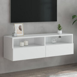 Berkfield Tv Wall Cabinet White 100X30X30 Cm Engineered Wood - thumbnail 1