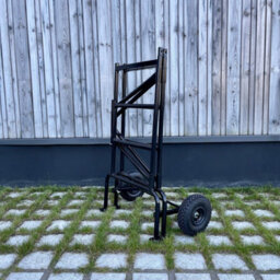 Sweeek - 2-Level Shelf Scaffolding With Wheels Rolling And Folding Scaffolding Black 140X78X135 Cm - thumbnail 8
