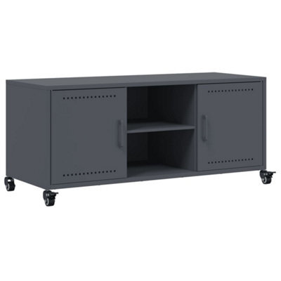 Berkfield Durable Tv Cabinet Anthracite 100.5X39X43.5 Cm Steel - image 1