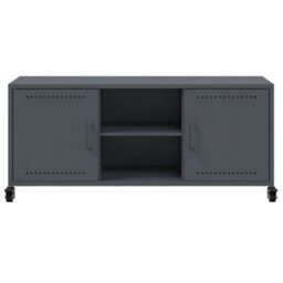 Berkfield Durable Tv Cabinet Anthracite 100.5X39X43.5 Cm Steel - thumbnail 6