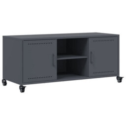 Berkfield Durable Tv Cabinet Anthracite 100.5X39X43.5 Cm Steel - thumbnail 1