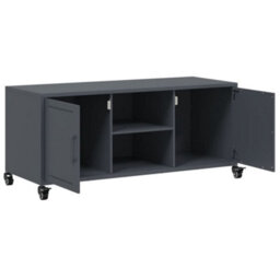 Berkfield Durable Tv Cabinet Anthracite 100.5X39X43.5 Cm Steel - thumbnail 9
