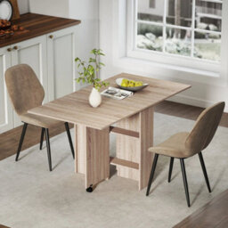 Dining Table Set, Folding Kitchen Table With Storage, 2 Chairs - thumbnail 2