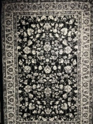 Obsidian Modern Low Pile Area Rug - Classical Traditional Design Grey 60Cm X 220Cm - thumbnail 1