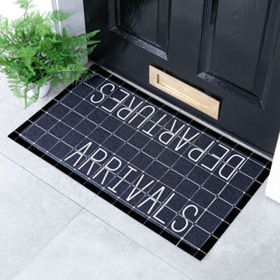 Artsy Doormats Arrivals Departures Indoor & Outdoor Doormat - 70X40Cm - image 1
