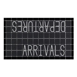 Artsy Doormats Arrivals Departures Indoor & Outdoor Doormat - 70X40Cm - thumbnail 2