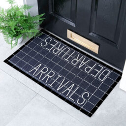 Artsy Doormats Arrivals Departures Indoor & Outdoor Doormat - 70X40Cm - thumbnail 1