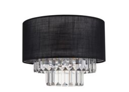 GoodHome Crowle Black & Clear Crystal Effect Round Lamp Shade (D)30Cm - thumbnail 3