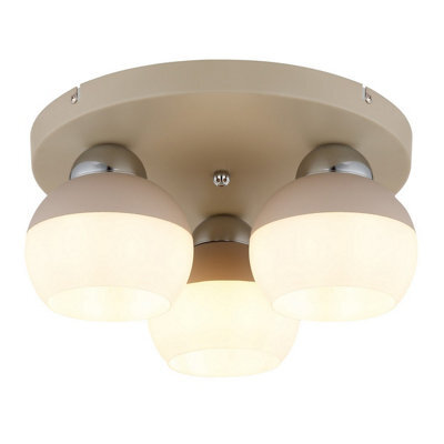 Luminosa Lighting Luminosa Ragusa Shade Cluster Ceiling Light Matt Sand 3X E27 - image 1