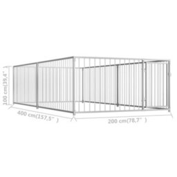 Vidaxl Outdoor Dog Kennel 200X400X100 Cm - thumbnail 1