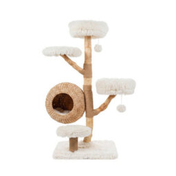 5 Tier Cat Tree 134Cm Wooden Cat Tower With Woven Cat Condo Scratching Posts - thumbnail 5
