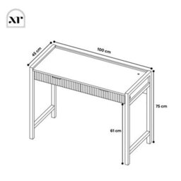 X Rocker Xr Living Dakota Dressing Table With 2 Drawers And App Controlled Led Lights - Wild Oak - thumbnail 8