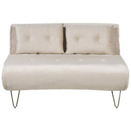 Beliani Sofa Bed 2 Seater Vestfold Velvet Beige