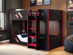 Flair Shuttle Gaming Bunk Bed Black & Red - thumbnail 1