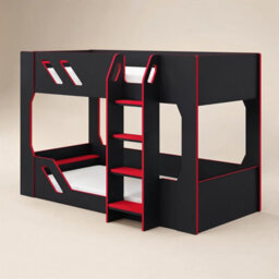 Flair Shuttle Gaming Bunk Bed Black & Red - thumbnail 3