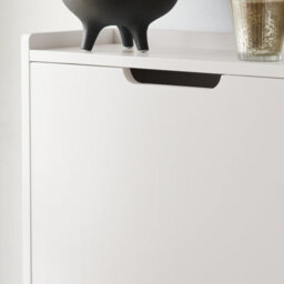 Sobuy Fsr151-H-W, Narrow Shoe Rack With 3 Flip Drawers Slim Wooden Shoe Storage Cupboard,white,w50.5Xd19Xh129 - thumbnail 6